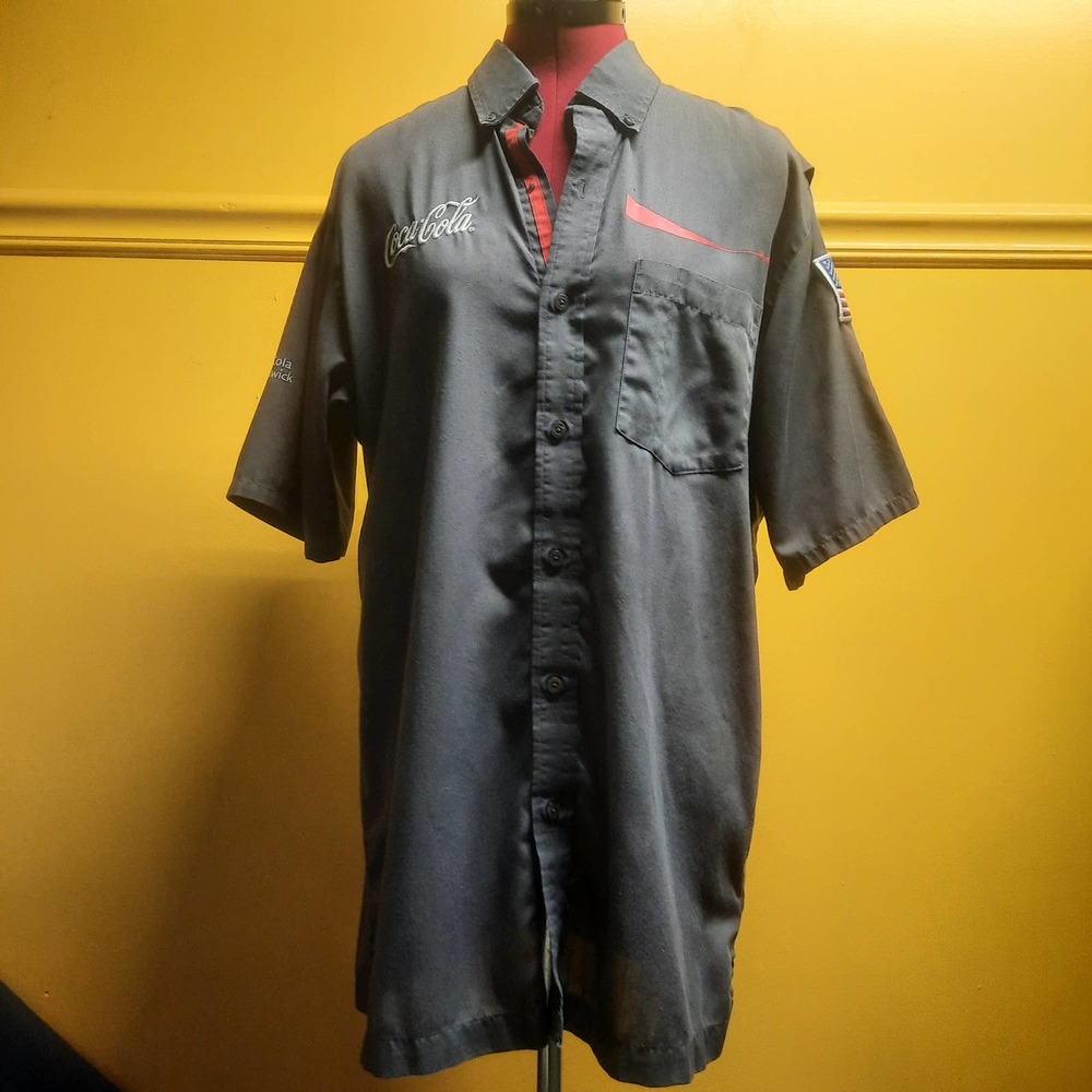Doc & Amelia Embroidered Coca Cola Brunswick work shirt with vented back Medium
